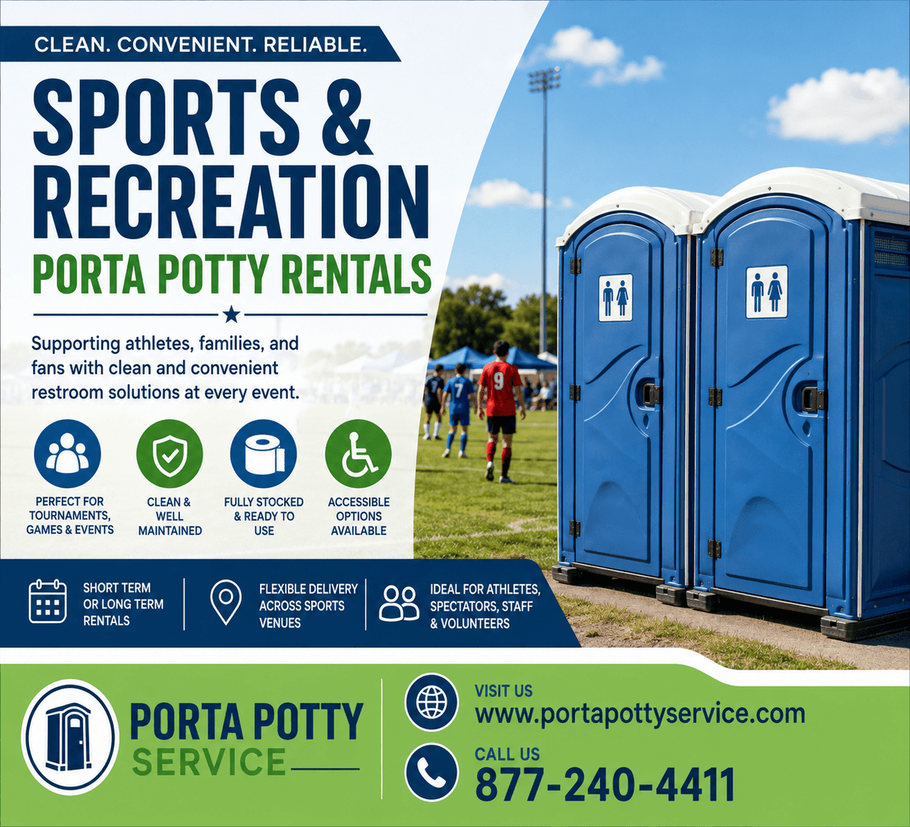 Sports & Recreation Porta Potty Rentals Helped Support Comfort and Sanitation During a Multi-Day Community Tournament