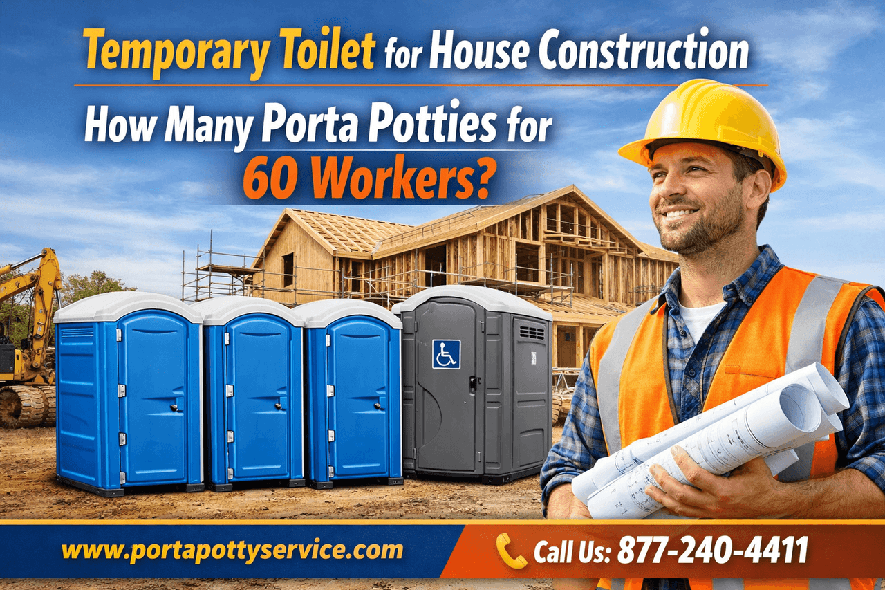 Temporary Toilet for House Construction: How Many Porta Potties Do You Need for 60 Workers?